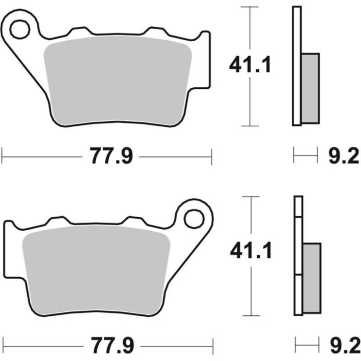 Plaquettes de frein sinter SBS 675LS