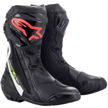 Bottes moto Alpinestars SUPERTECH R Noir/Blanc/Rouge/Jaune