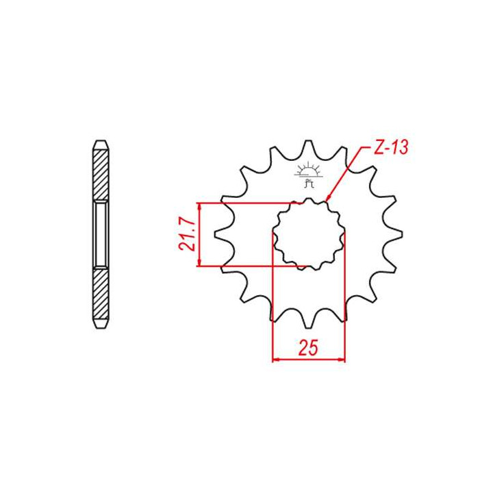 Pignon JT 15 dents pas 520 type 565 Pignon JT 15 dents pas 520 type 565