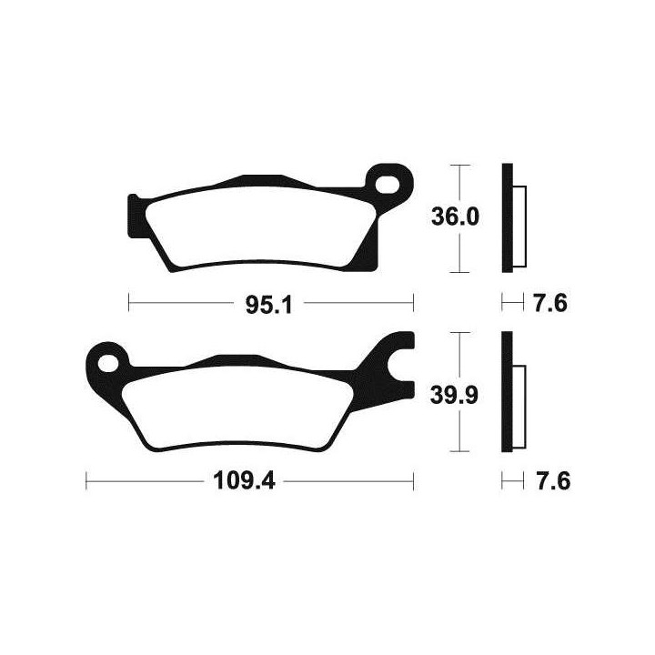 Brake plates metal fried Tecnium MO411