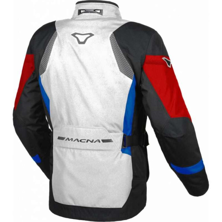 Veste moto Macna RANCHER Gris/Bleu/Rouge Veste moto Macna RANCHER Gris/Bleu/Rouge