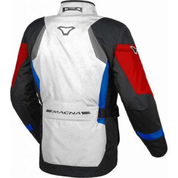 Veste moto Macna RANCHER Gris/Bleu/Rouge