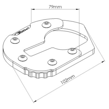 Extension de béquille latérale Puig 20553N BMW F700GS LOW (RABAISSÉE)