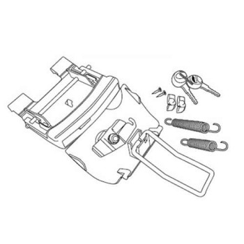 Serrure complète Shad D1B46MAR pour top case SH46 Serrure complète Shad D1B46MAR pour top case SH46