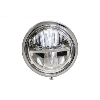 7-inch LED motorcycle headlight HIGHSIDER VOYAGE CHROME (bottom mount)
