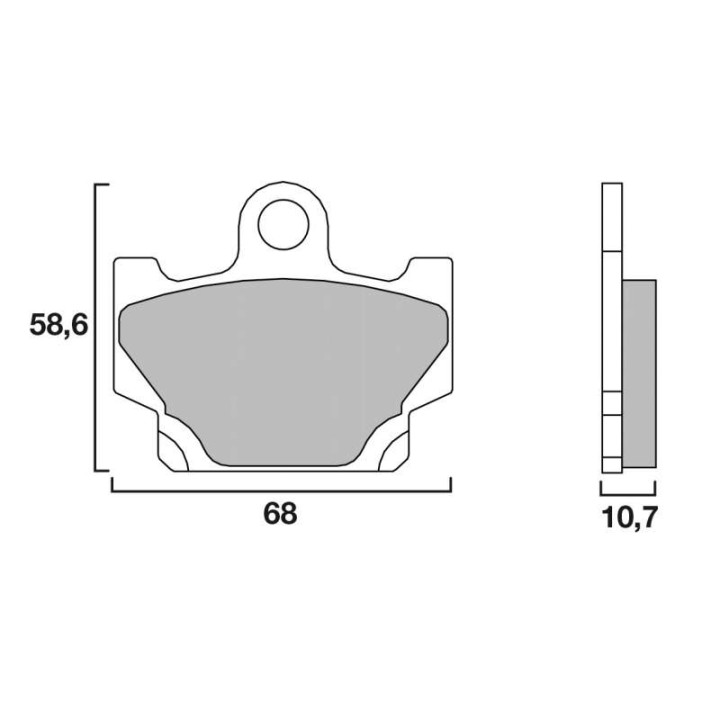 Plaquettes de frein organique Brembo 07YA1011