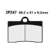 Semi-metal brake pads Nissin 2P-247NS