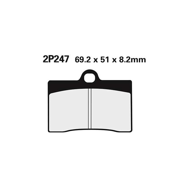 Semi-metal brake pads Nissin 2P-247NS