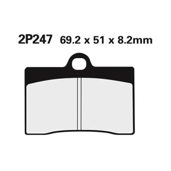 Plaquettes de frein semi-metal Nissin 2P-247NS