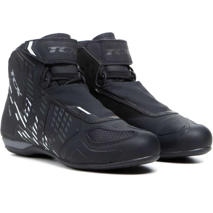 Baskets moto TCX R04D WP Noir/Blanc