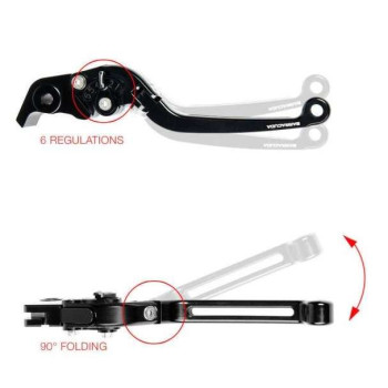 Leviers frein et embrayage Barracuda TS6127 Triumph Street Triple 08-12
