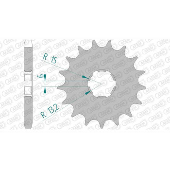 Pignon AFAM 17 dents pas 530 type 21600 Yamaha XS 650