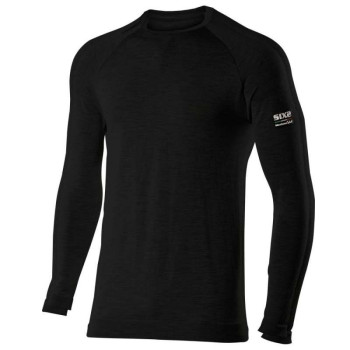 Maillot thermique moto SIXS TS2 MERINOS BLACK
