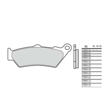 Plaquettes de frein sinter BREMBO 07BB03LA