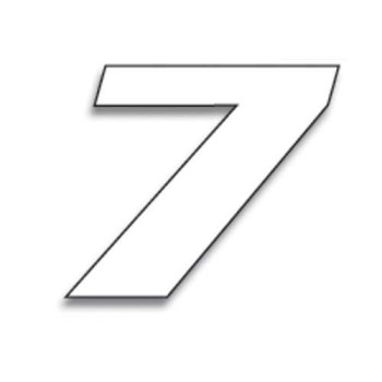 Numéros de course 7 (x3) SX 200x250mm Numéros de course 7 (x3) SX 200x250mm