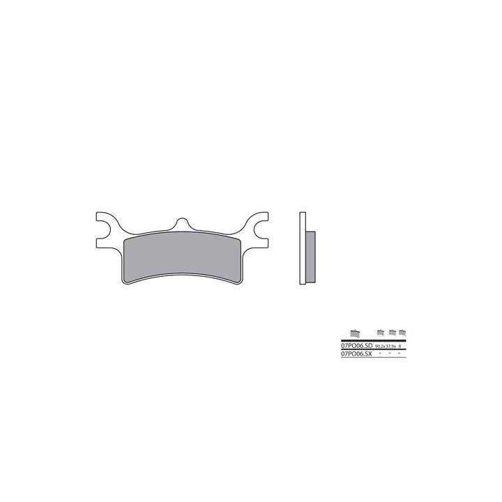 Plaquettes de frein sinter BREMBO 07PO06SD