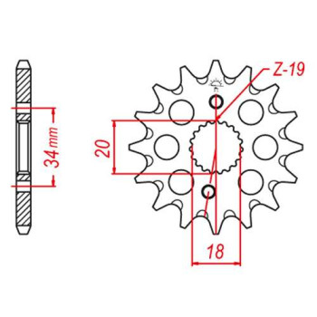 Pignon anti-boue JT 15 dents pas 420 type 1310SC Honda CRF150R