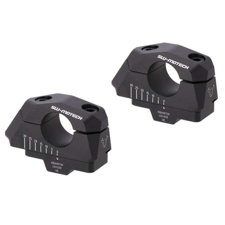 Rehausseur avec déport SW-Motech 28mm Noir BMW F850GS/Adventure (LEH.00.039.31100/B)