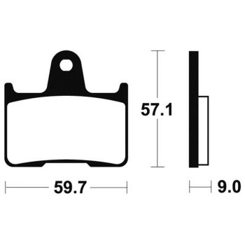 Plaquettes de frein moto métal fritté Tecnium MR265