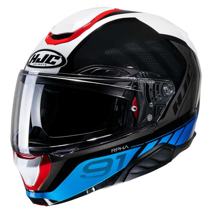 Modular motorcycle helmet HJC RPHA 91 RAFINO BLACK/BLUE/BLACK