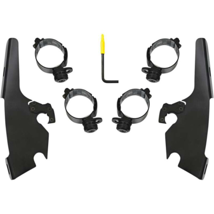 Windshield mount BLACK Memphis Shades Fats/Slim (MEB2046) Harley Davidson Softail 