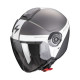 Casque moto Scorpion EXO-CITY II SHORT Argent mat / Blanc