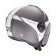 Casque moto Scorpion EXO-CITY II SHORT Argent mat / Blanc