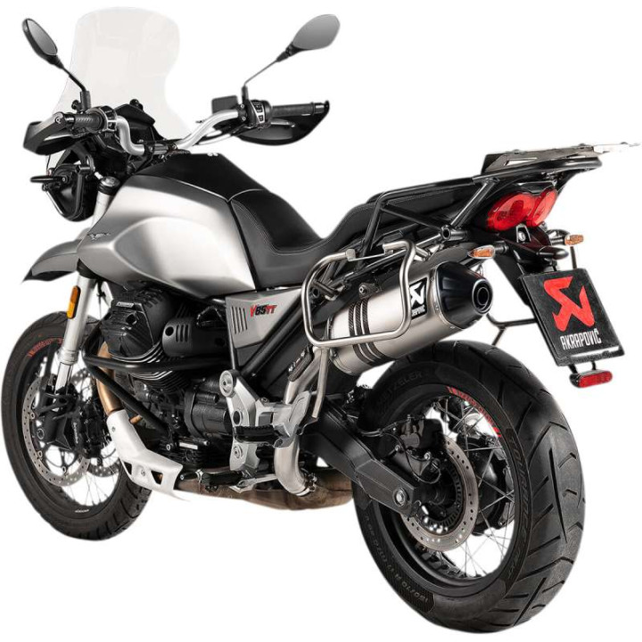 Silencieux homologué AKRAPOVIC Titane Moto Guzzi V85 TT (S-MG8SO2-HFTT)