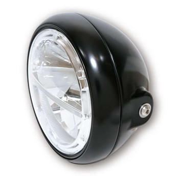 HIGHSIDER VOYAGE BLACK 7-inch LED motorcycle headlight (side mount)
