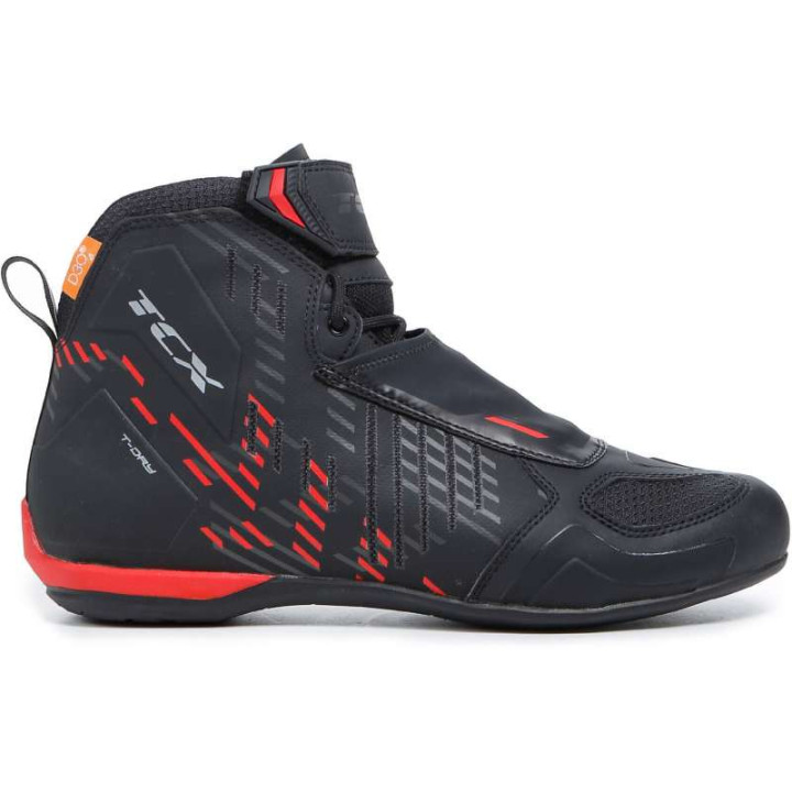 Baskets moto TCX R04D WP Noir/Rouge