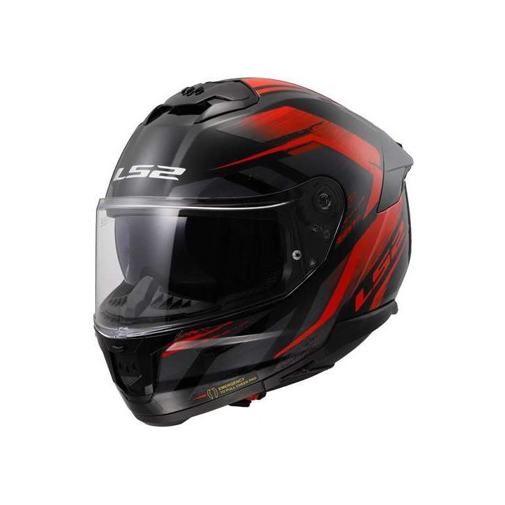 LS2 FF808 STREAM II FURY motorcycle helmet Black/Red 22.06