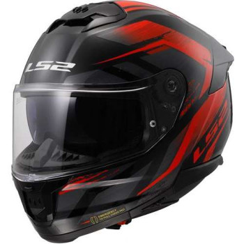 Casque moto LS2 FF808 STREAM II FURY Noir/Rouge 22.06