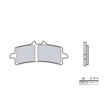 Plaquettes de frein organique BREMBO 07BB3793