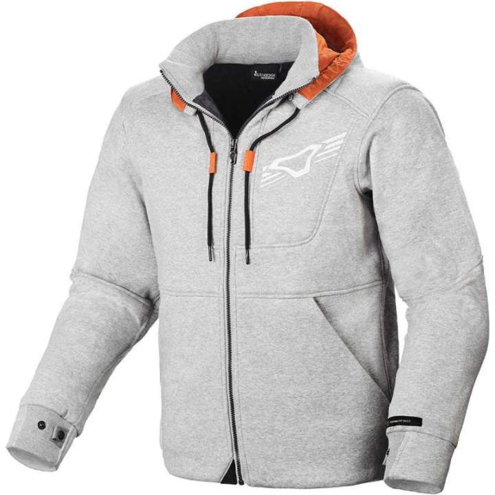 Sweat moto Macna DISTRICT Gris Clair