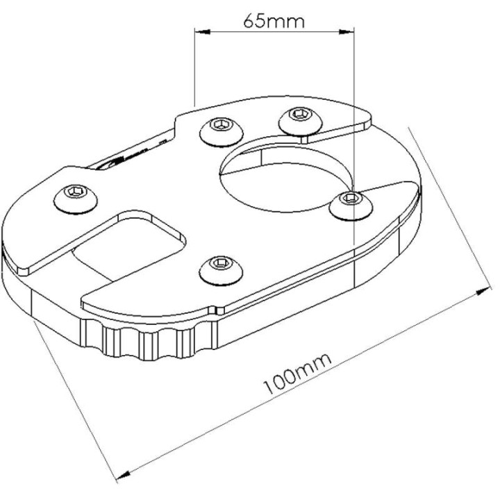 Extension de béquille latérale Puig 20183N Yamaha MT-07 XSR700 Extension de béquille latérale Puig 20183N Yamaha MT-07 XSR700