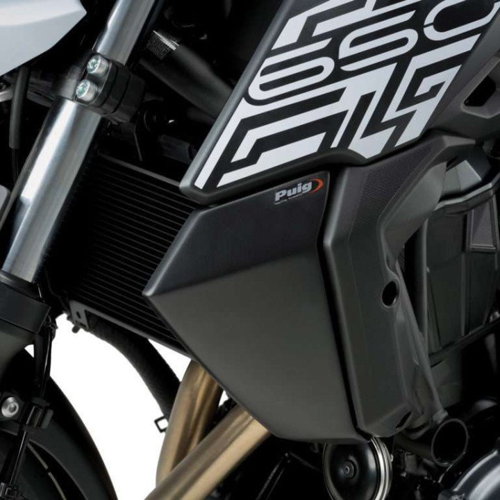 Écopes de radiateur Puig Noir mat (9371J) Kawasaki Z650