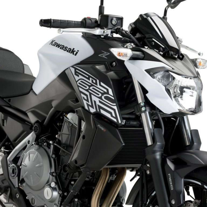 Écopes de radiateur Puig Noir mat (9371J) Kawasaki Z650