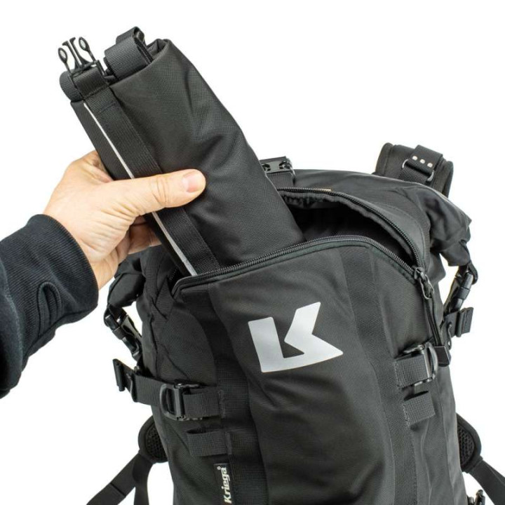 Sacoche de selle moto Kriega ROLLPACK 20 MULTICAM BLACK