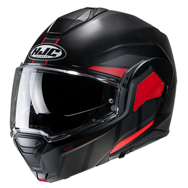 Casque moto modulable HJC I100 BEIS NOIR/ROUGE