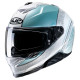 Casque moto HJC I71 SERA BLANC/BLEU