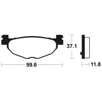 Plaquettes de frein arrière Tecnium MSS312 Yamaha T-Max 500/530 04-