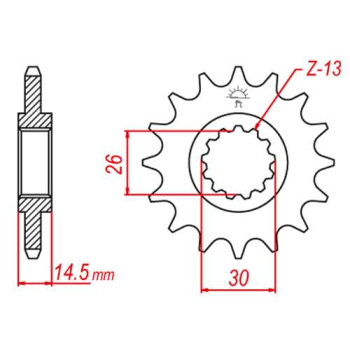 Pignon JT 15 dents pas 525 type 1332