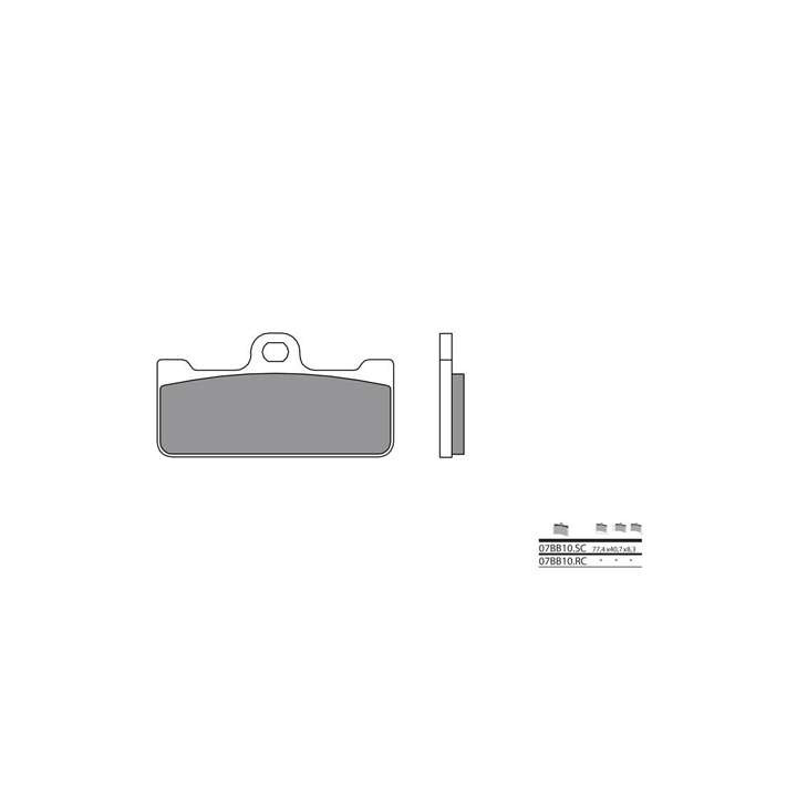 Plaquettes de frein carbone ceramique racing BREMBO 07BB10RC