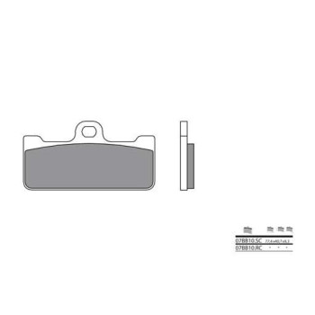 Plaquettes de frein carbone ceramique racing BREMBO 07BB10RC