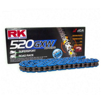 Chaîne transmission Bleue RK 520 GXW 112 Maillons (à riveter)