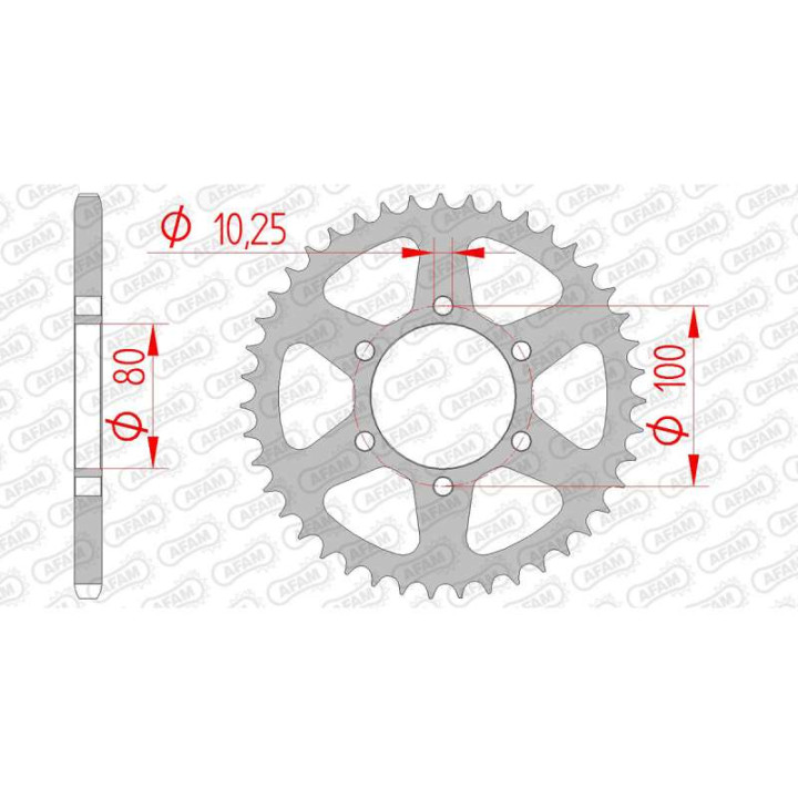 AFAM steel crown 43 teeth not 520 type 92606 Laverda 750 Formula