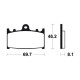 Brake pads motorcycle metal fried Tecnium MF131
