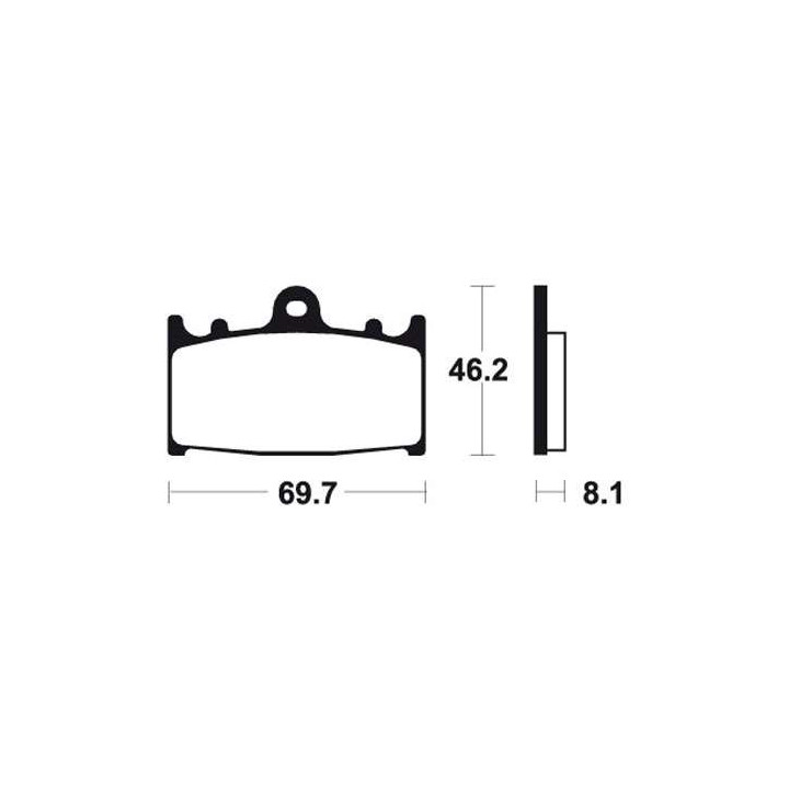 Brake pads motorcycle metal fried Tecnium MF131