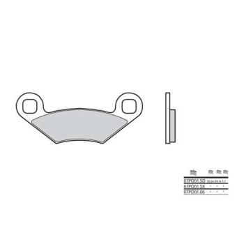 Plaquettes de frein sinter racing BREMBO 07PO01SX