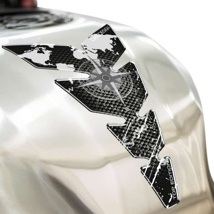 Protection de réservoir moto OneDesign MOON SLIM COMPASS 22,3 x 13,4 cm